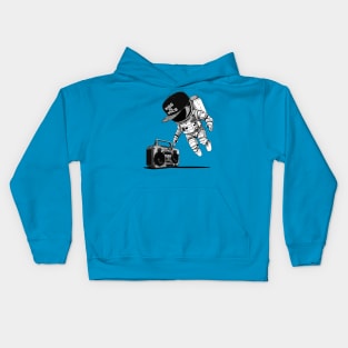 Bass in Space -  Astronaut with Boombox Kids Hoodie